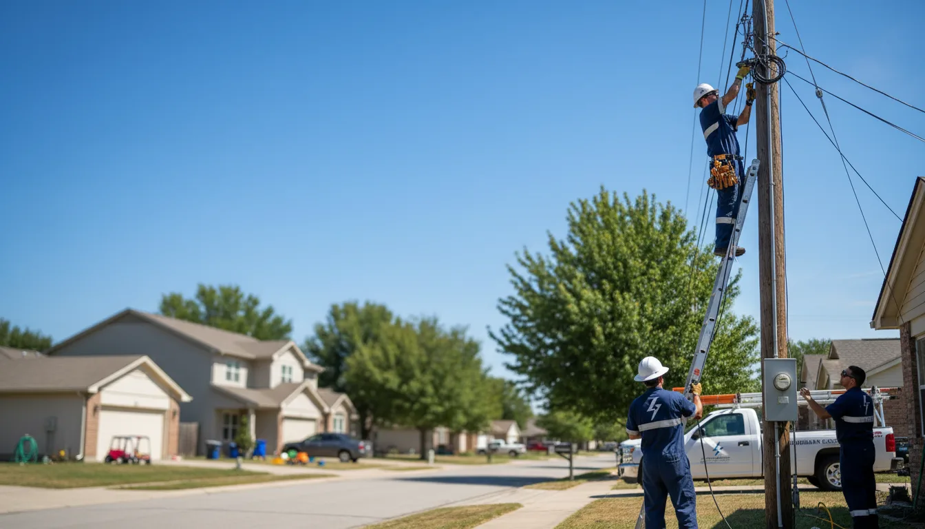 Residential electrician providing installation services in Omaha, GA